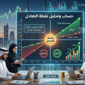 حساب نقطة التعادل (Break-even Analysis) وبناء الخطط المالية للمشاريع.